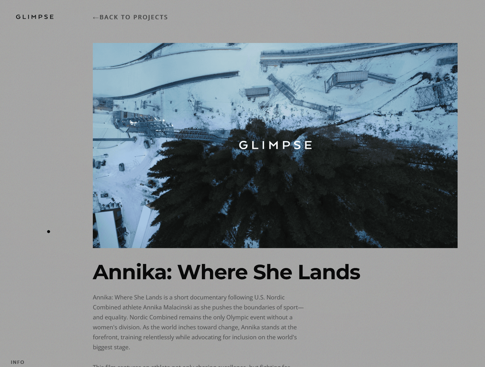 Film page for Annika: Where She Lands