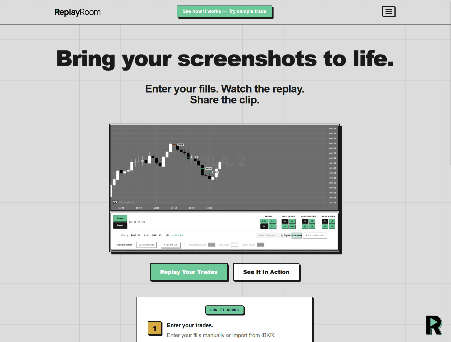 ReplayRoom home page