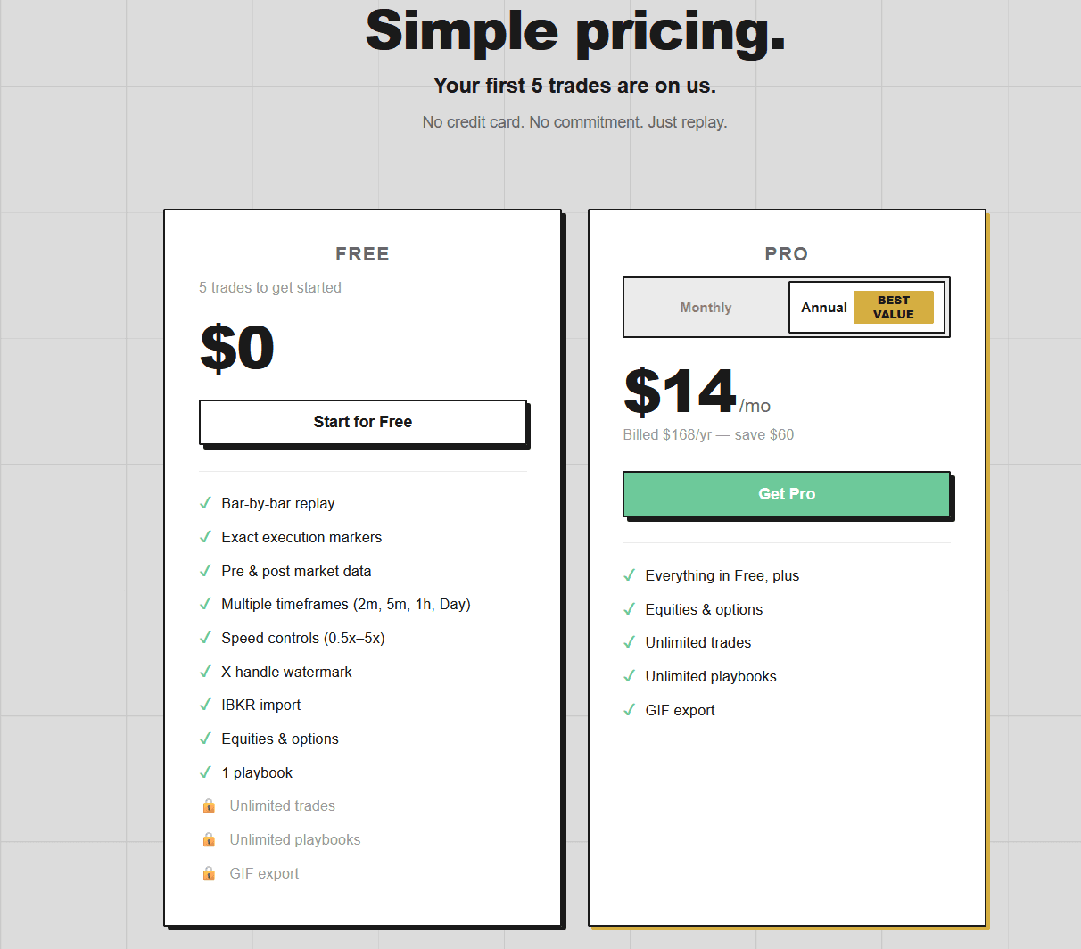 ReplayRoom pricing page