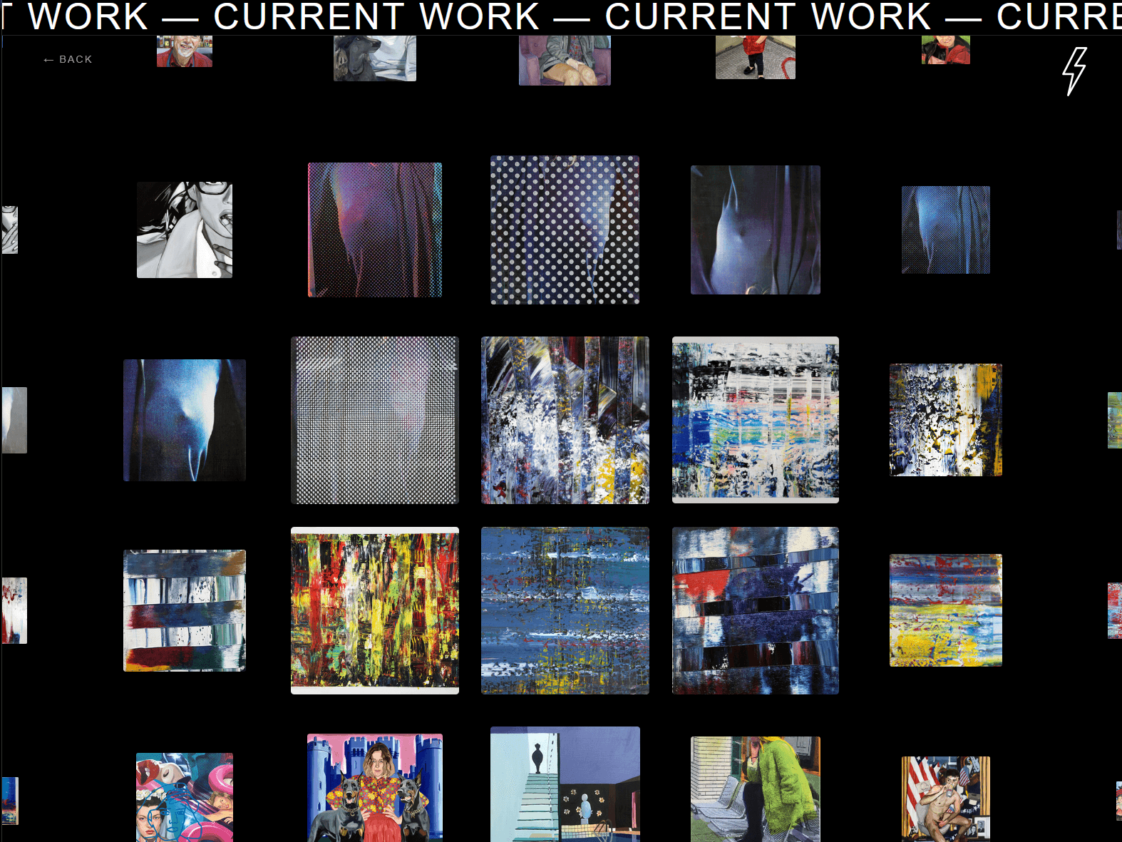 Current Work paintings grid