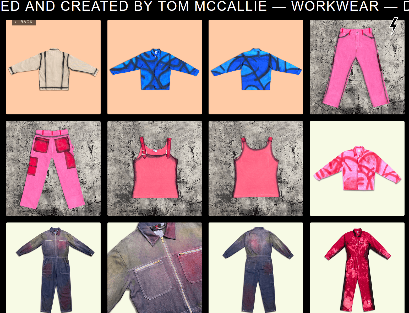 Workwear collection grid